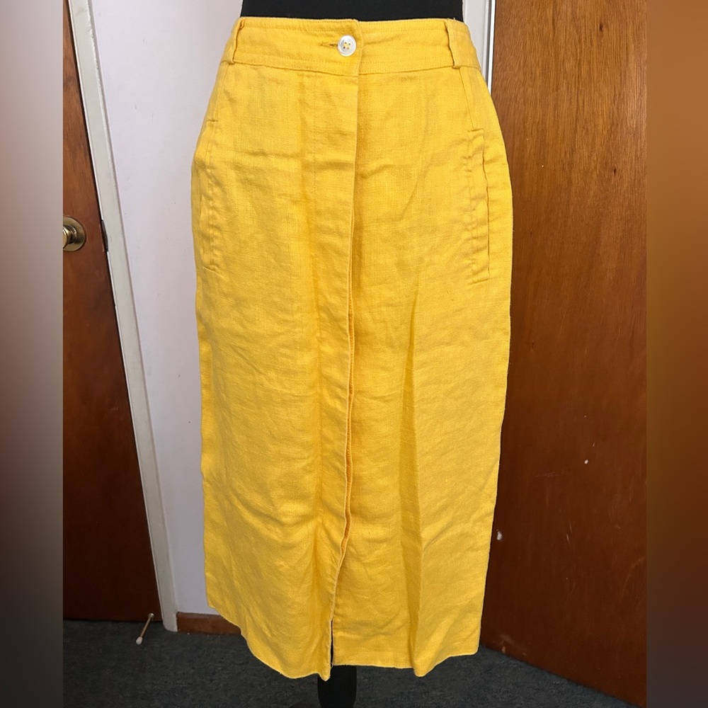 Vintage Liz Claiborne Vibrant Yellow Pencil Skirt